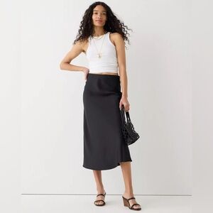 J. Crew Gwyneth Slip Skirt in Black
